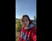 Girl drove to see the wyoming grand tetons