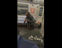 Collab Subway Creatures - Fashionable Man Vibes with Music in Train