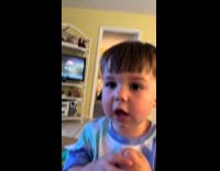 Toddler mispronouncing chocolate chip cookie