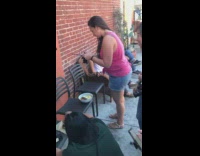 Women burger bowl black chair food photography