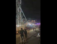 Panoramic view of fair amusement park