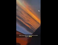 Girlfriend sleeps during sunset