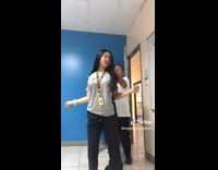 Collab ClipsIG - Teacher Pushes Student Lightly as she Dance