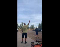 Dad attempts to catch football falls fail 