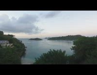 Aerial Drone Video heads straight towards the cruise ship