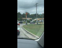 Man tiktok dance to the street pole