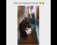 Little Man Baptized Himself White Shirt Kid