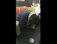 Sunglasses Guy Does Karate Man Spread on Subway
