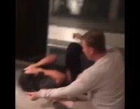 Girl tries to attack guy hits face 