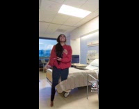 Guys hype girl up after giving birth 