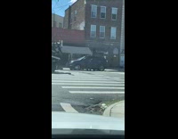 Drunk man on street get inside car