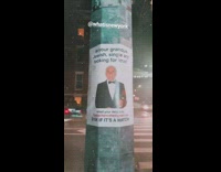 Sign on pole looks for Jewish single grandpa looking for love, 10k reward