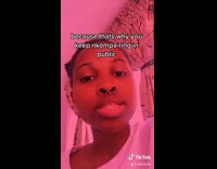 White shirt girl lectures about washing butt 