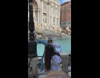 Girl picture Trevi Fountain
