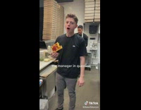 Woman shows off manager who looks like teenager