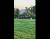 Two girls hug pose denim skirt park part 2