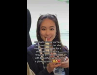 Guy rides bus with girlfriend girl smiles 