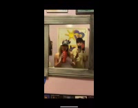 Couple flip switch challenge square mirror