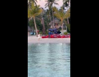 Man and woman tiktok video at beach Part 1