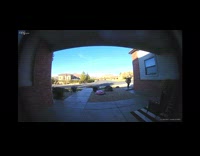 Baby in walker runs and rolls down driveway 