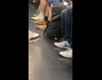 Collab Subway Creatures - Man wearing desert boots with finger toes 
