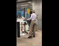 Stuffed animal shark poses for photo 