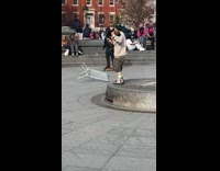 Collab winy - Old man hold speakers dance park skaters