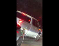 Car on top of another at parkway