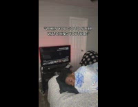Guy goes to sleep with youtube playing