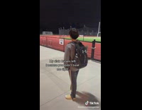 Guy pretends to cry on campus 