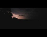 Lightning strike illuminate the night sky