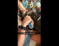 Collab BitchMP - Girl pours extra alcohol into her cocktail 