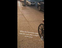 Guy offers woman in wheelchair one hundred dollars for backflip