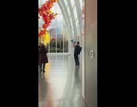 Seattle stained glass museum photo hat