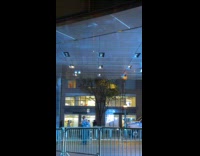 Collab WINY - Fire sparks falls from ceiling Columbus circle