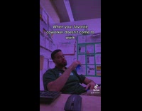 Guy at work sad that favorite coworker isnt there 