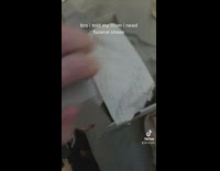 Girl gets black Air Forces for funeral shoes