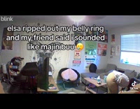 Dog jumps woman ripped out belly ring