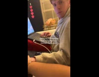 Woman does fake fart prank on boyfriend