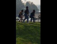 Three women WAP TikTok Dance challenge park