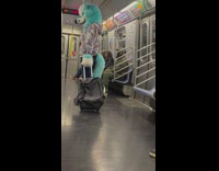 Green furry waits on train Part 2 