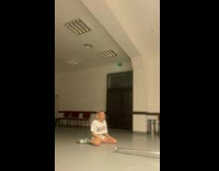 Girl swing and pull down pole fails