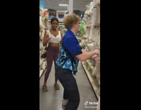 Collab BitchIG2 - Three friends dancing in pillow aisle 