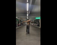 Guy bone breaking dance at parking lot