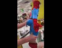 Spiderman toy doll with big butt at store 