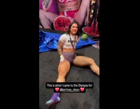 Man poses for a picture with Kortney Olson 