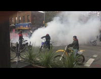 Collab winy - guys on motorcycles spinning in street