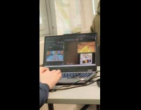 Guy plays multiple computer games during class