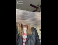 Collab BitchIG2 - Girl makes video transition with cat walking by 