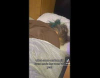 Girl gives random girl in her room blanket and pillow